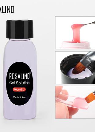 Набор rosalind для наращивания ногтей - полигель +формы +кисть-шпатель +база +топ +акрилик+ лампа8 фото