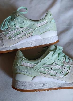 Крутые женские кроссовки asics gel lyte 3 canvas mint 5 air max boost оригинал асикс2 фото