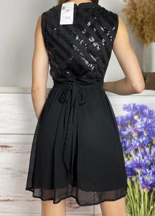 Чорна сукня з паєтками 1+1=33 фото