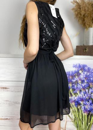 Чорна сукня з паєтками 1+1=34 фото