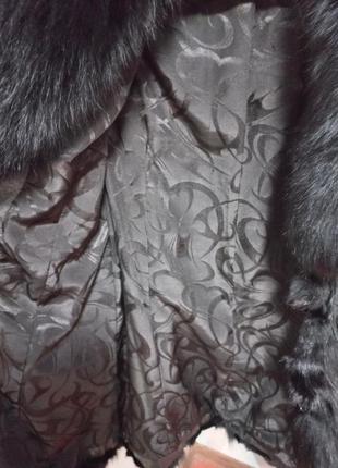 Шкіряне пальто з натуральним хутром4 фото