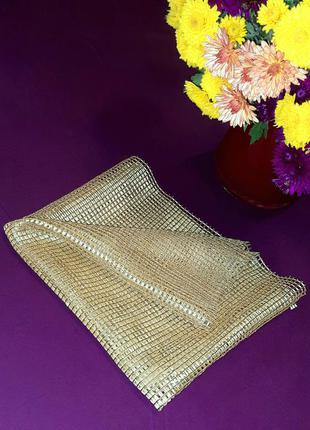 Ткань золотая сетка.отрезы для шитья разнообразного рукоделия и декора2 фото