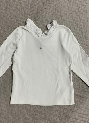 Красивая нарядная белая кофточка блузка next на девочку 1,5-2 года 18-24