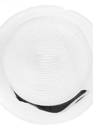Річна капелюх з бантиком - 058 біло-чорний3 фото