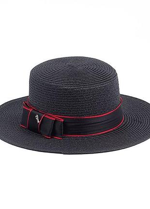 Капелюх-канотьє з стрічкою - 8206.02 чорний
