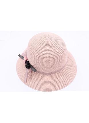 Романтичная шляпка от солнца - d92-1-270 розовый1 фото