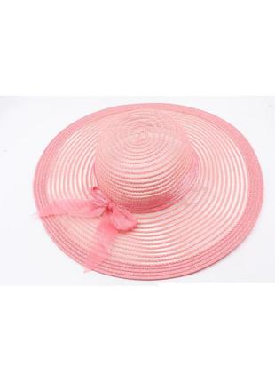 Лёгкая летняя шляпа - d1-22-190 розовый1 фото