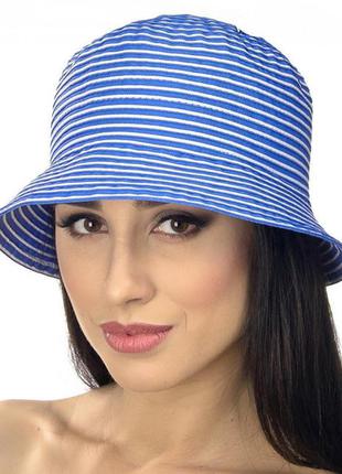 Жіночий капелюшок з маленькими полями в смужку - 106-041 фото
