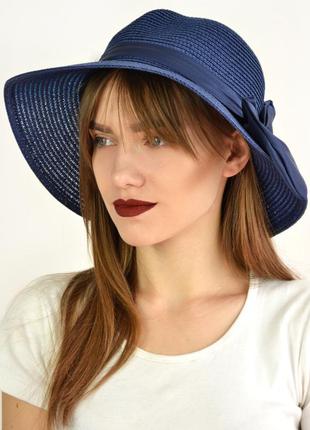 Шляпа с бантиком - 1839 синий