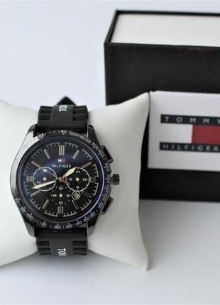 Мужские стильные наручные часы  черные1 фото