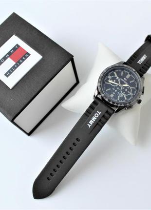 Мужские стильные наручные часы  черные2 фото
