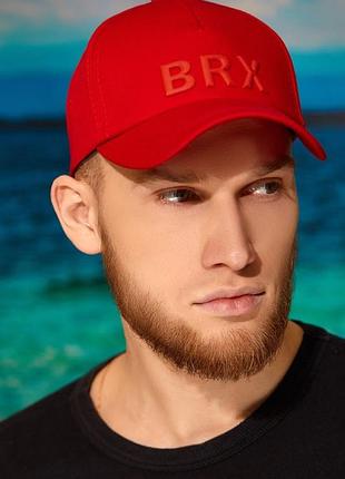 Бейсболка чоловіча з об'ємним лого «brx» - 1375 червоний