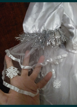 Платье снежинки королевы снегурочки р.104-1103 фото