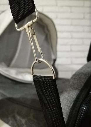 Сумка на коляску z&d органайзер для принадлежностей льняная ткань с крючками подойдет для детской коляски к7 фото