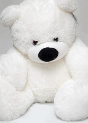 М'яка іграшка - ведмідь сидячий бублик білий