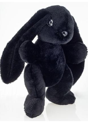 Плюшевая игрушка кролик черный1 фото
