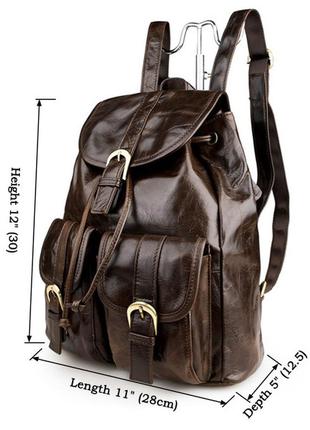 Рюкзак vintage 14234 коричневый3 фото
