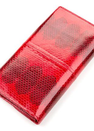 Гаманець жіночий sea snake leather 18150 з натуральної шкіри морської змії червоний2 фото