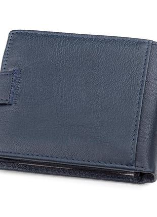 Мужской кошелек st leather 18333 (st102) удобный синий2 фото