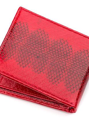 Бумажник женский sea snake leather 18275 из натуральной кожи морской змеи красный2 фото