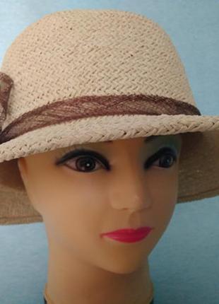 Жіноча літнє капелюшок "броніслава" - рсс206 бежевий+коричневий