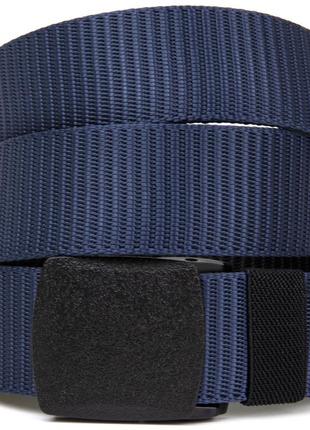 Текстильний ремінь з матовою пряжкою vintage 20536 синій