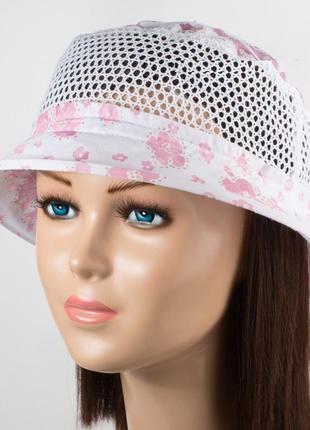 Річна маленька капелюшок з мереживом - 15031 рожевий принт