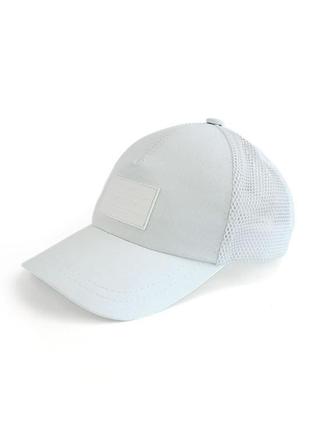Фирменная кепка тракер из коттона белая 1373-1