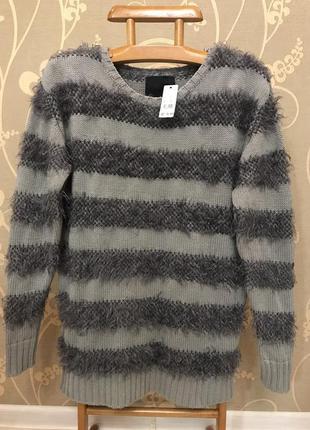 Очень красивый и стильный брендовый вязаный тёплый свитер-оверсайз 20.