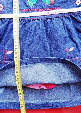 The world of eric carle комплект джинсовий сарафан і бодік для дівчинки 3-6 м 62-68 см6 фото
