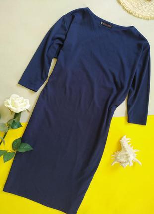 Синє плаття міді2 фото
