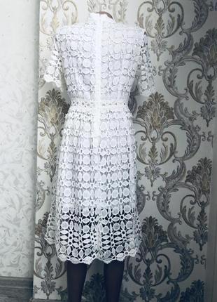 Белое модное платье сарафан белое кружево стильное кружевное красивенное8 фото
