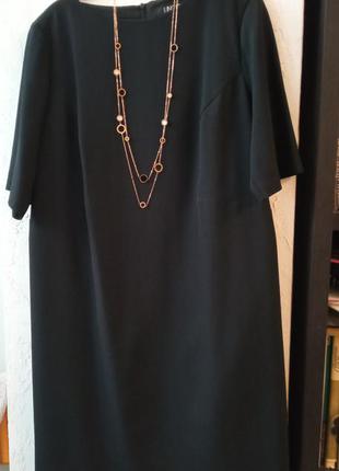 Классическое черное платье миди,р 48-50(12/14)1 фото
