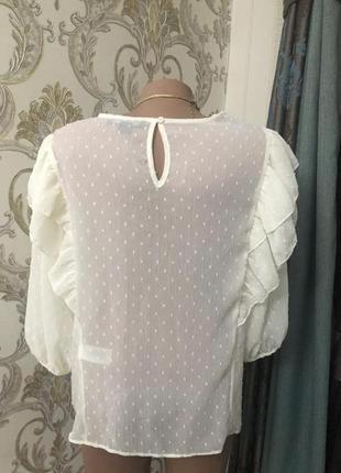 Шикарная нежная трендовая блуза блузка primark воланы стильная рюши модная рюшки блузон5 фото