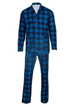 Піжама фланелева синя, костюм для будинку ярослав