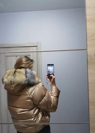 Куртка зима с мехом лисы10 фото