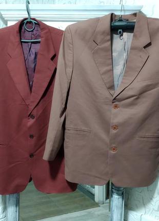 Винтажный мужской пиджак цвета корицы