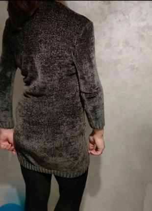 Новый длинный свитер короткое вязанное платье для девочек девушек2 фото