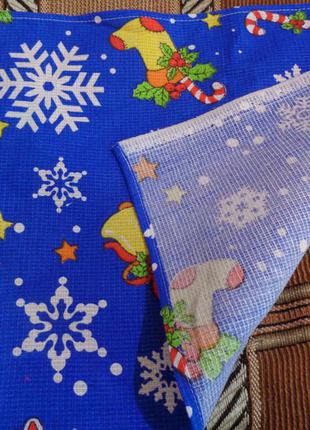 Новорічне вафельний рушничок 75*35. останні 3 шт по знижці