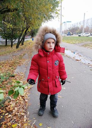 Зимняя куртка, терракотовая куртка, детская куртка1 фото