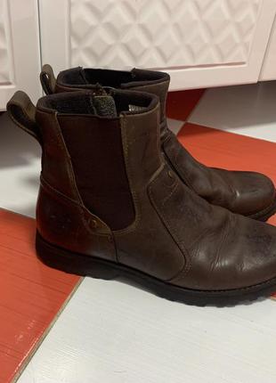 Стильные кожаные утепленные ботинки челси timberland /100% кожа8 фото