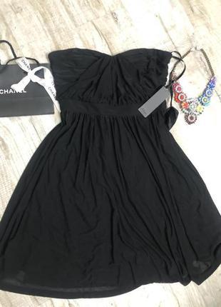 Маленькое  вечернее праздничное черное платье нежное сарафан soliver стильное модное