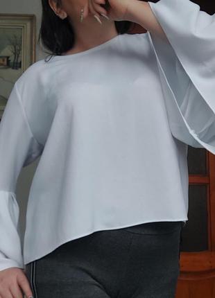 Zara блузка волан рукав9 фото