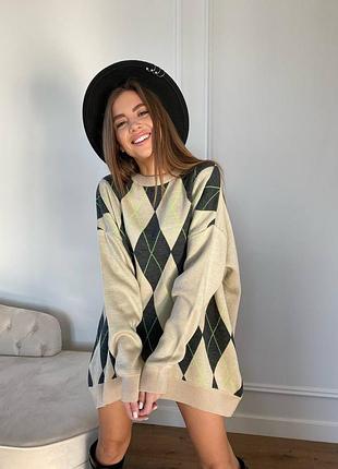 Удлинённый свитер-туника