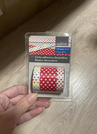 Декоративный бумажный скотч клейкая лента для упаковки подарков