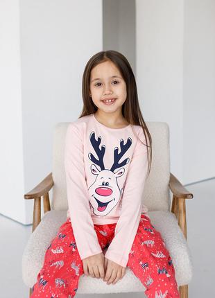 Подростковая пижама со штанами на девочку - олень cute deer2 фото