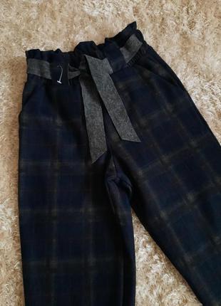 Кашемировые тёплые школьные брюки на 9 лет
