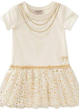 Нарядное платье и трусики juicy couture на девочку 12 месяцев хлопок