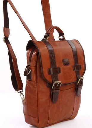 Рюкзак vintage 14166 коричневый3 фото