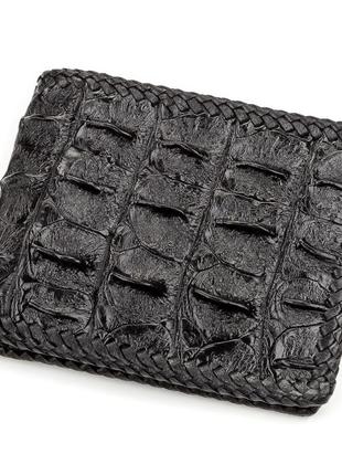 Портмоне crocodile leather 18176 з натуральної шкіри крокодила чорне